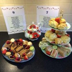 vintage tea party - cake and sandwich stand