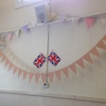 vintage tea party - flags and bunting